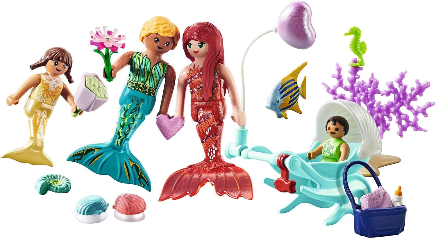 Detalle 1 de PLAYMOBIL Princess Magic 71469 Ausflug der Meerjungfrauenfamilie – Ab 4 Jahren