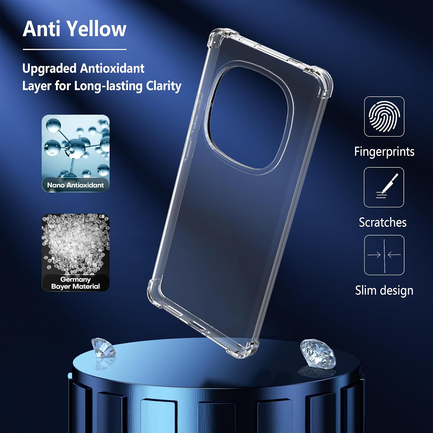 Detalle 2 de Anoowkoa Transparente TPU-Hülle für Xiaomi Redmi Note 15 Pro Plus / Poco M8 Pro 5G – Dünn, Stoßfest, Kratzfest