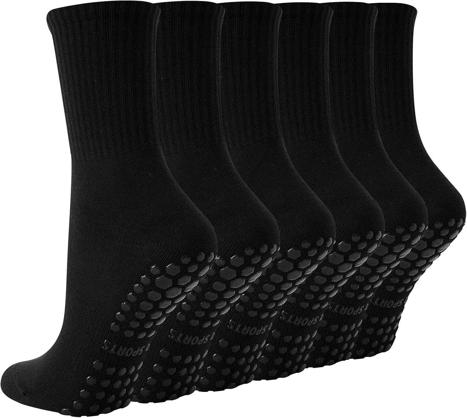 Thumbnail 6 de BISOUSOX Pilates Socken für Damen (3 Paar) aus Baumwolle – antirutsch für Yoga, Fitness & Training, Größe 36–40