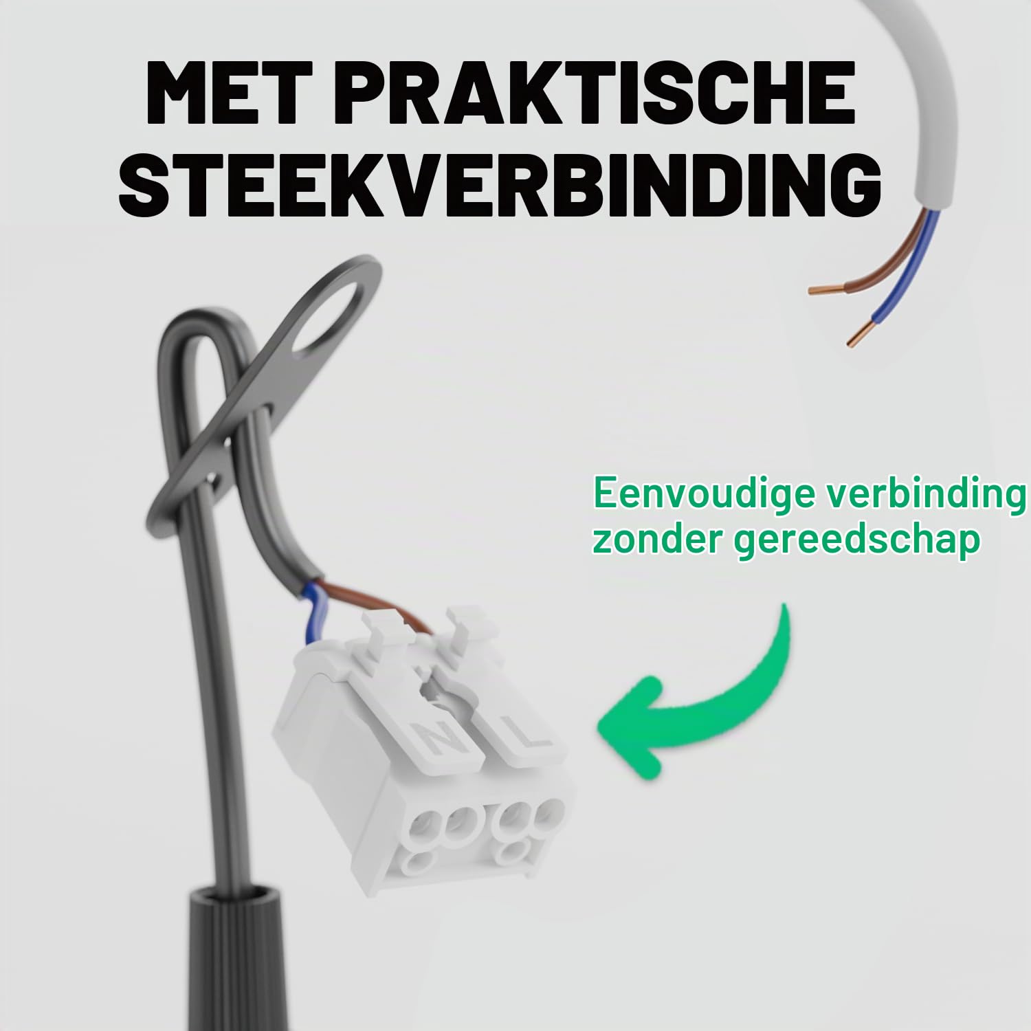 Detalle 2 de greate 505003 E27-fitting, set van 3 met snelkoppeling en trekontlasting
