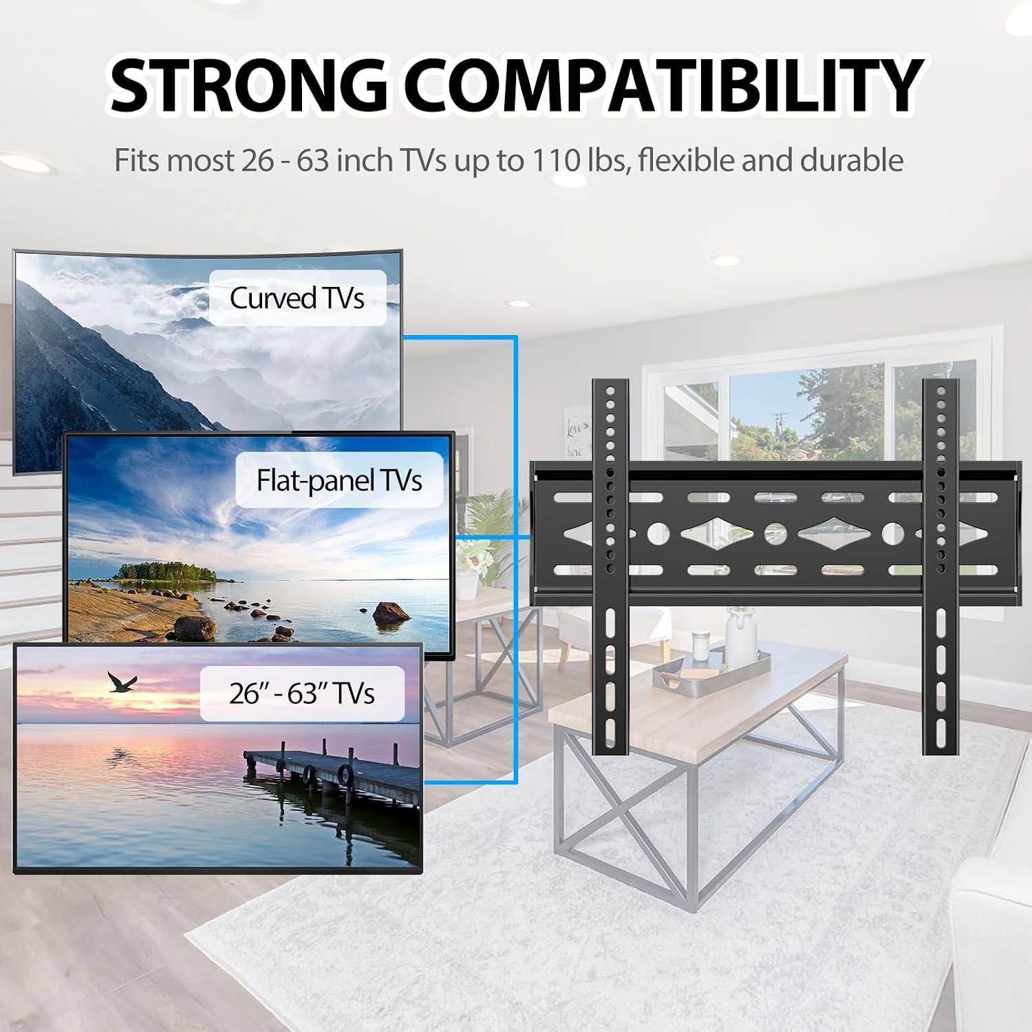 Detalle 2 de Fixed TV wall mount 26-63 inch, 50kg