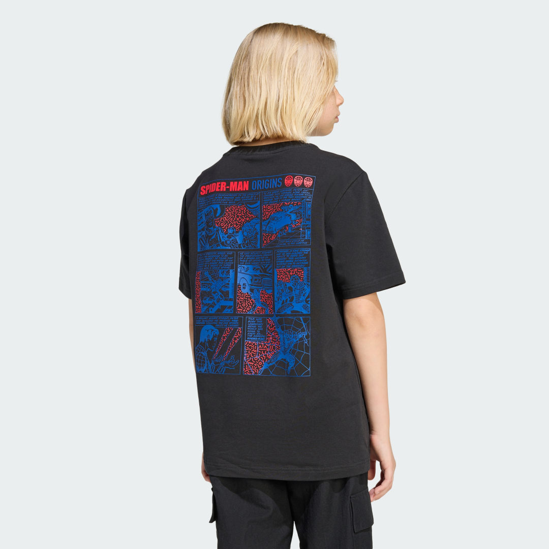 Detalle 2 de ADIDAS MARVEL SPIDER-MAN GRAPHICS T-Shirt – Camiseta negra para fans del superhéroe