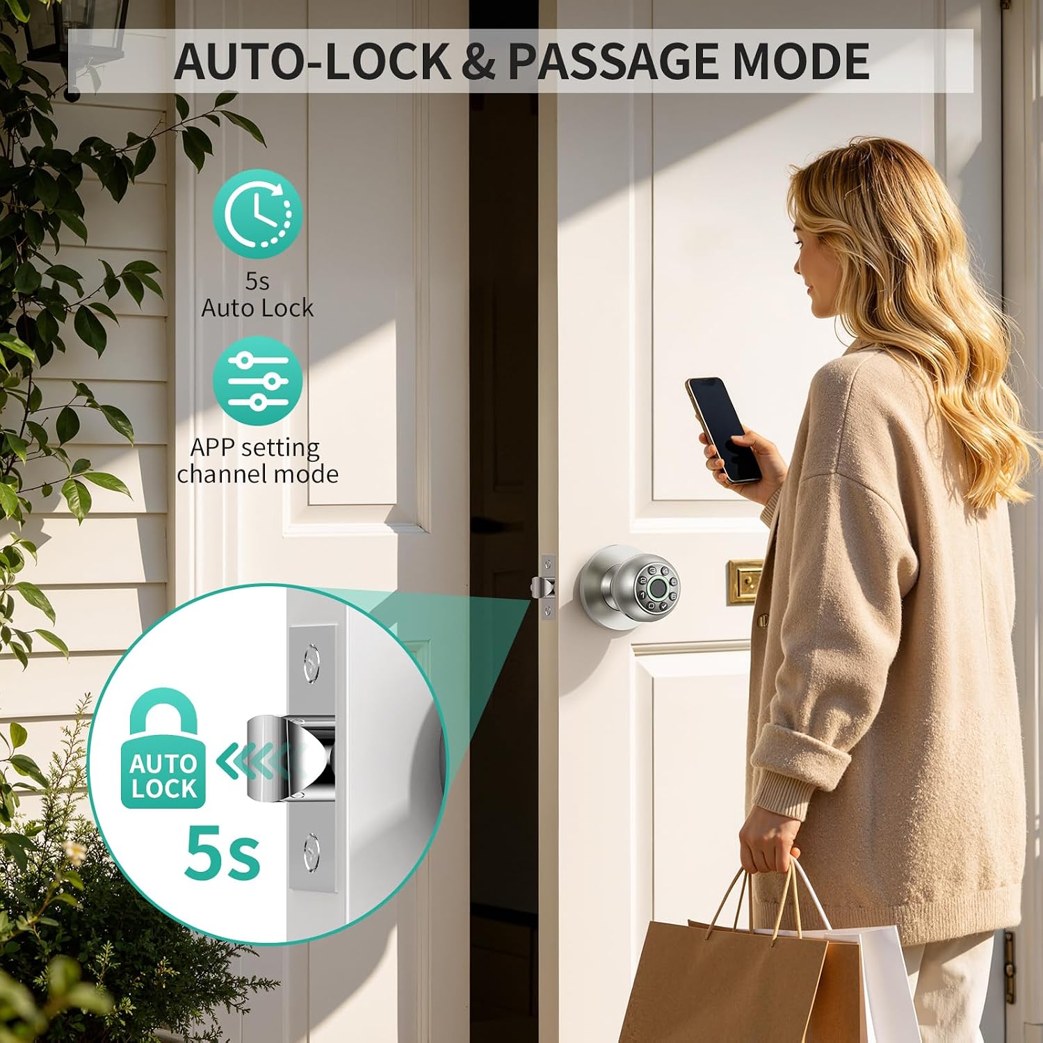 Thumbnail 6 de Fingerprint Door Lock with Keypad