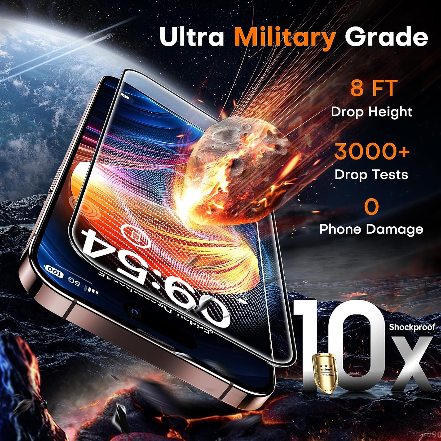 Thumbnail 2 de TOCOL 9H Tempered Glass Screen Protector for iPhone 16 Pro Max (Full Coverage, Military-Grade)