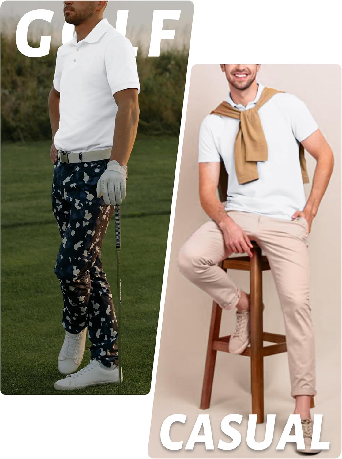 Thumbnail 6 de TACVASEN Herren-Poloshirt Kurzarm für Sommer, atmungsaktiv & schnell trocknend – Basic Polo für Golf & Sport