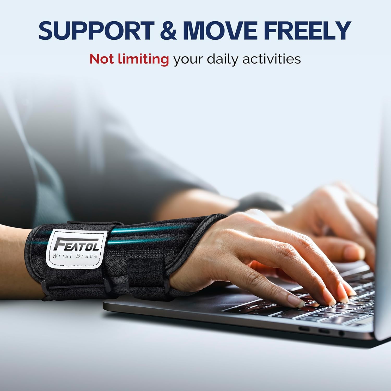 Detalle 2 de FEATOL 2 Pack 6.5" Wrist Brace 🩺