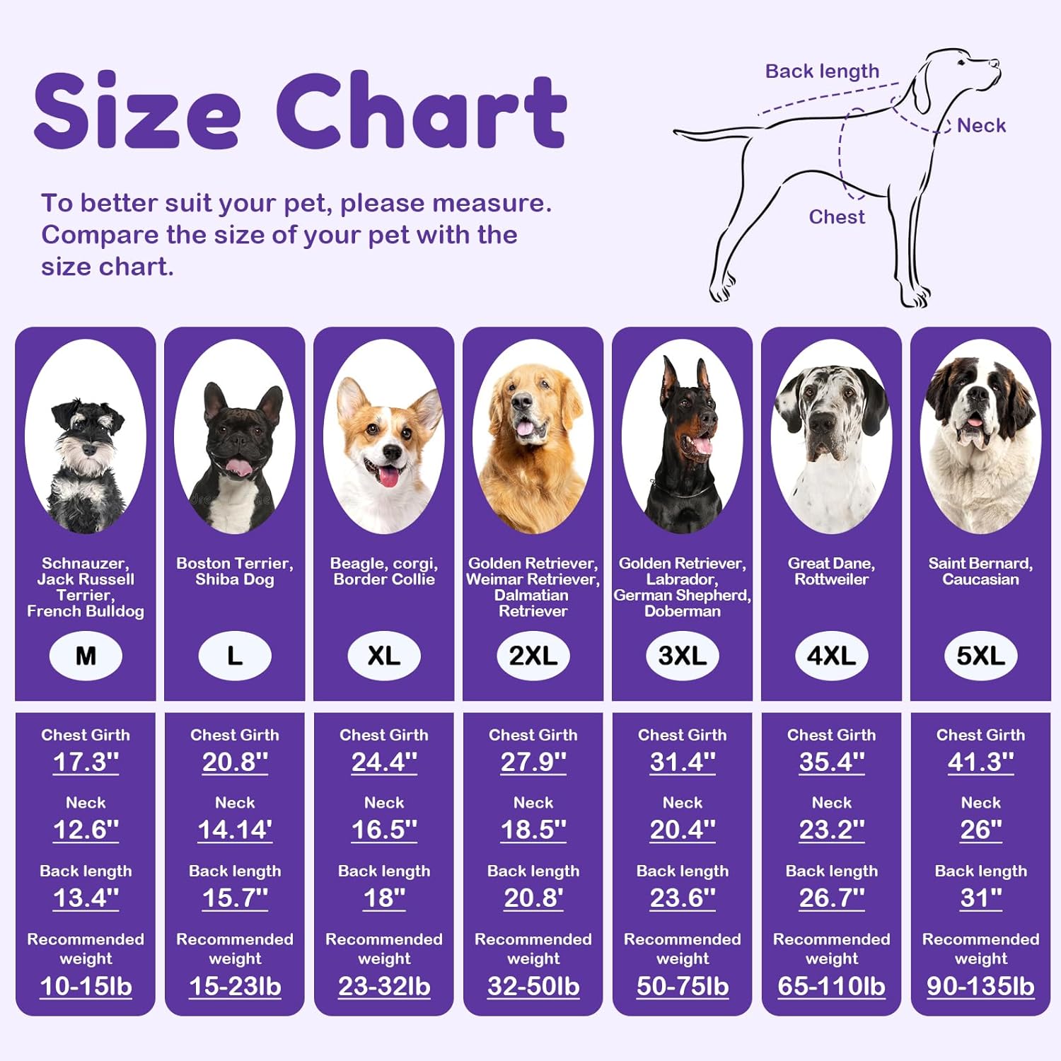 Thumbnail 2 de OUOBOB XL Dog Jumpers with Turtleneck Knitwear – Warm Purple Winter Jumper for Extra Large Dogs