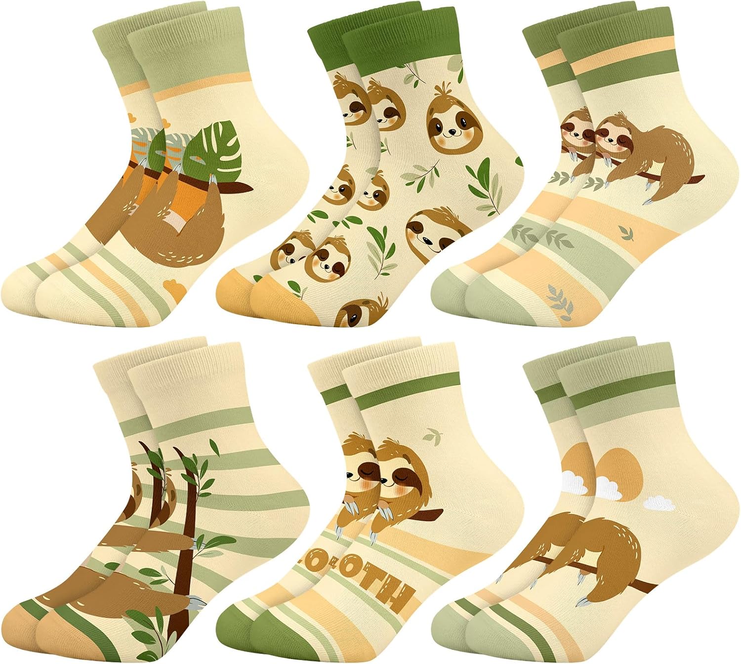 Thumbnail 6 de Queenshin Kids Socks Novelty Six-Pair Pack: Soft, Colourful Ankle Socks for Ages 3–14