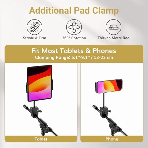 Thumbnail 3 de TONOR T35 Microphone Stand with Tablet Holder: Heavy-Duty Tripod Floor Stand