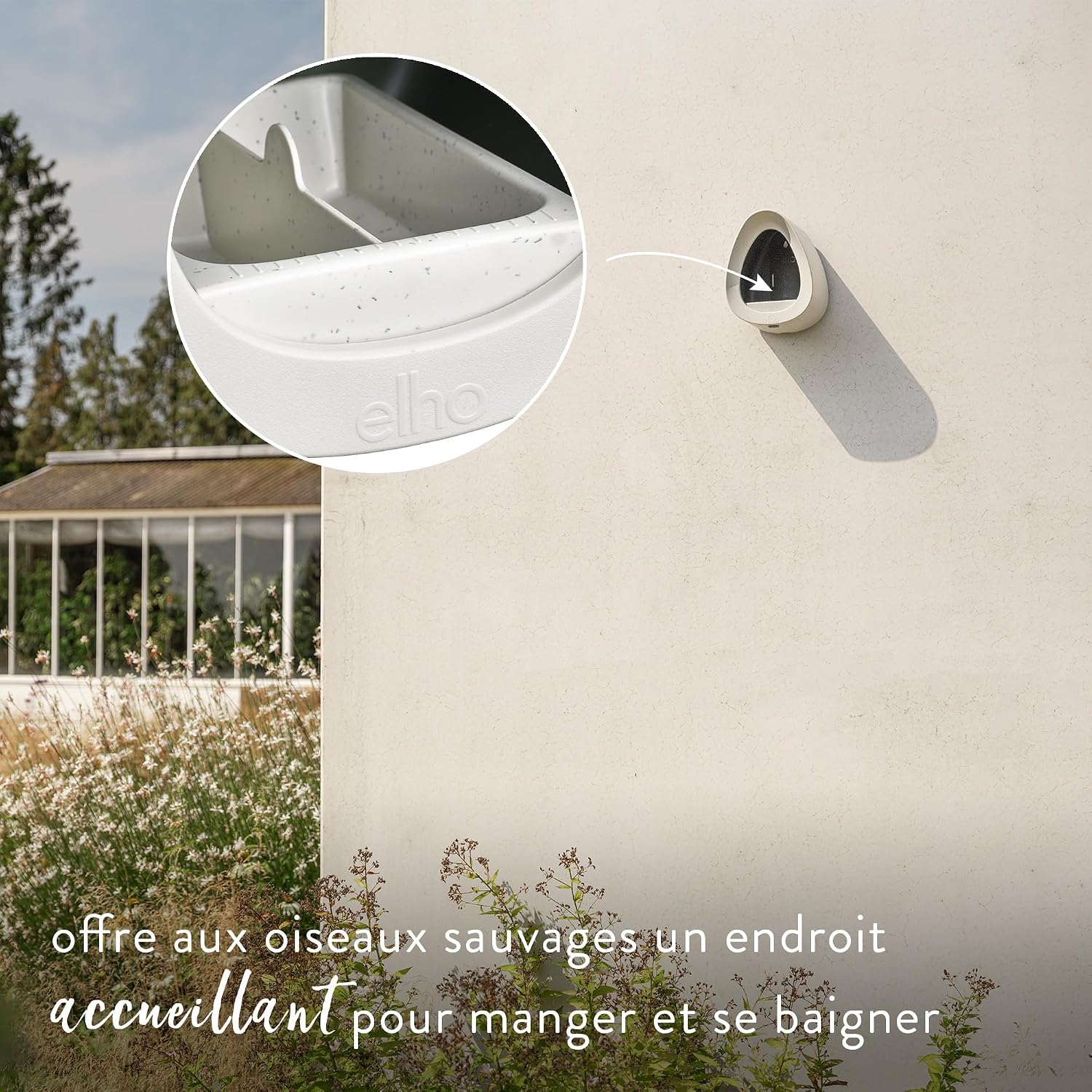 Thumbnail 3 de Elho Essential Mangeoire À Oiseaux 18 cm - Fibrous Grey