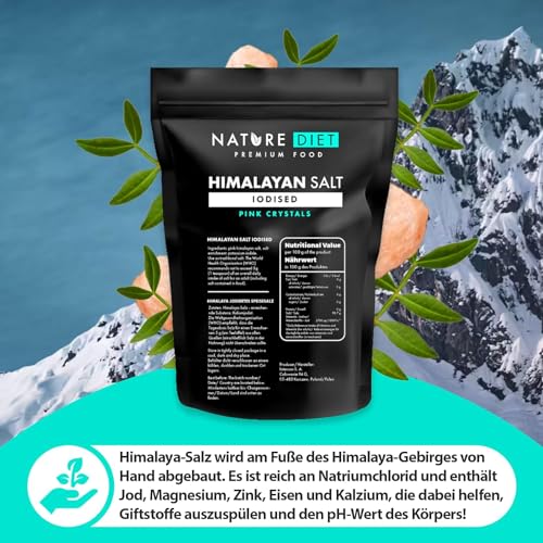 Detalle 2 de Nature Diet Sal del Himalaya Pakistán 1000 g 🌸 Sal rosa fina
