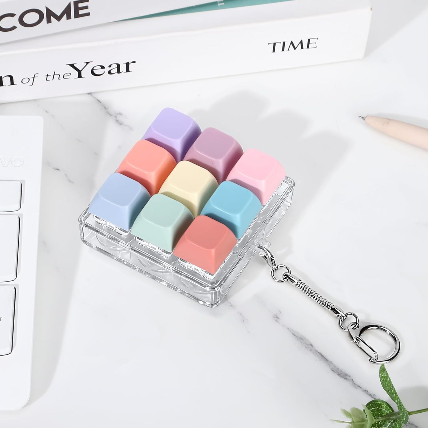 Thumbnail 5 de Axlksia Keyboard Fidget Toy: Portable Clicker Keychain for Stress Relief