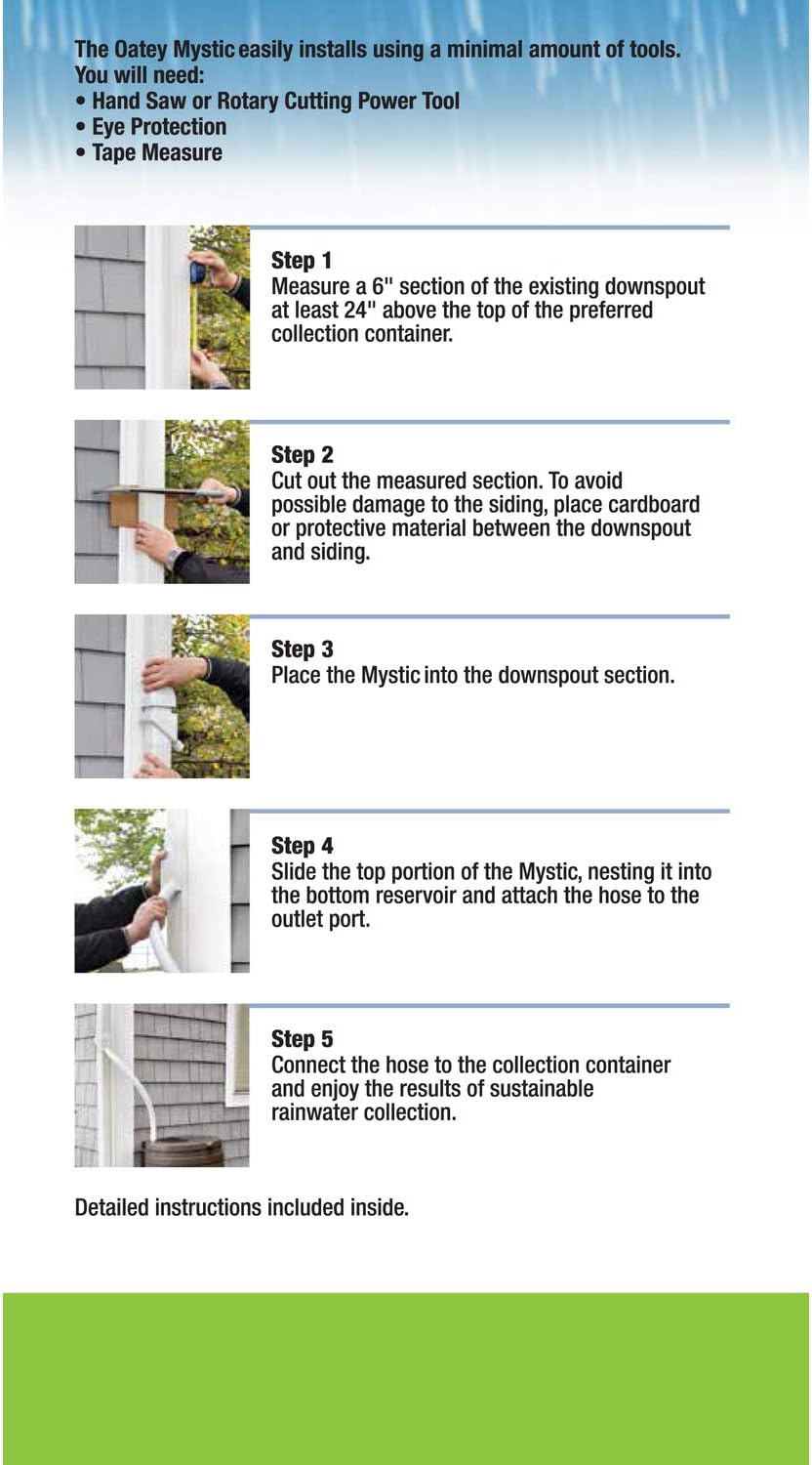 Detalle 1 de Oatey Rainwater Collection System, White