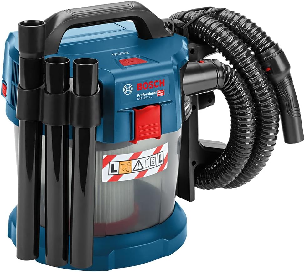 Detalle de Bosch Professional 18V System GAS 18V-10 L Industrial Dust Extractor (L-Class) with hose & accessories