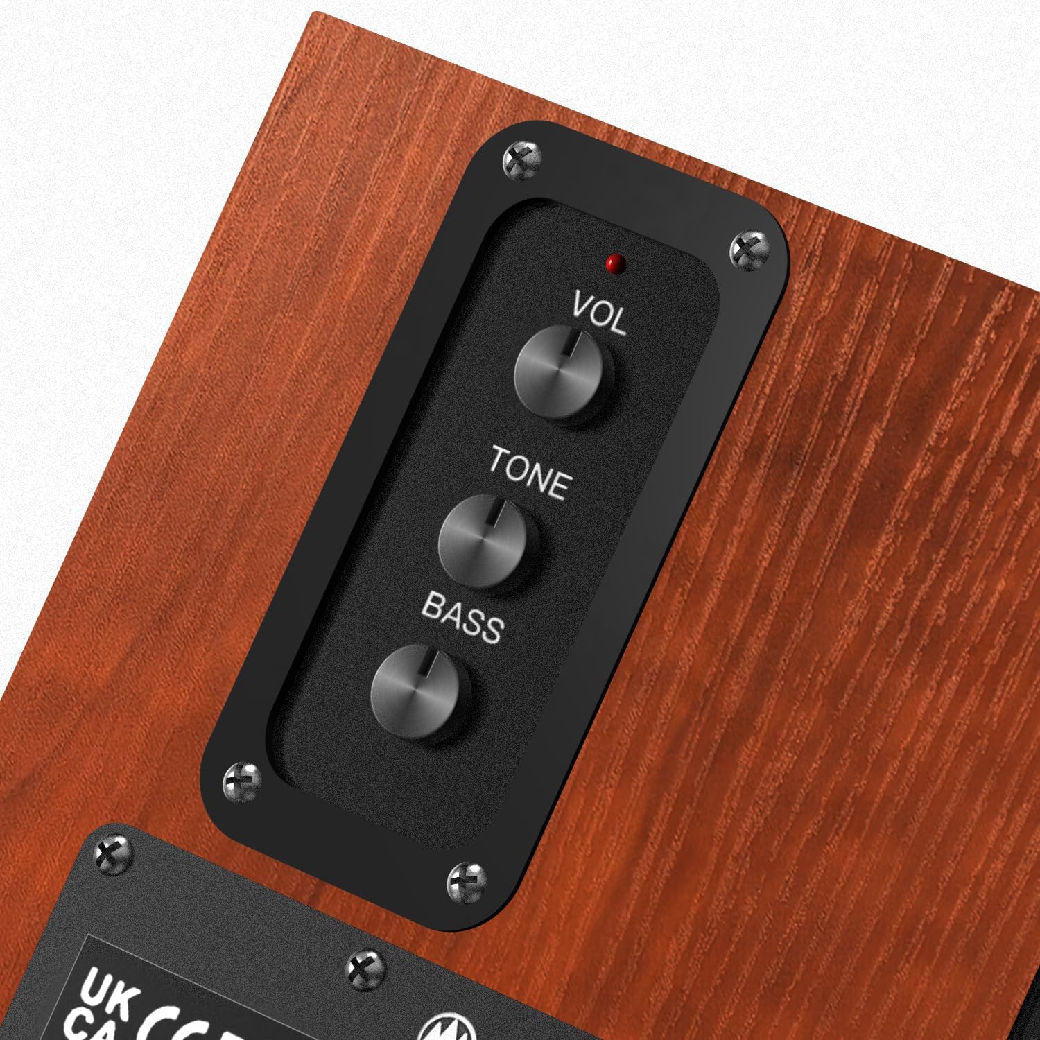 Thumbnail 2 de Elimavi Active Bookshelf Speakers (30W x 2) with 4-inch woofers, 3.5mm/RCA input — brown