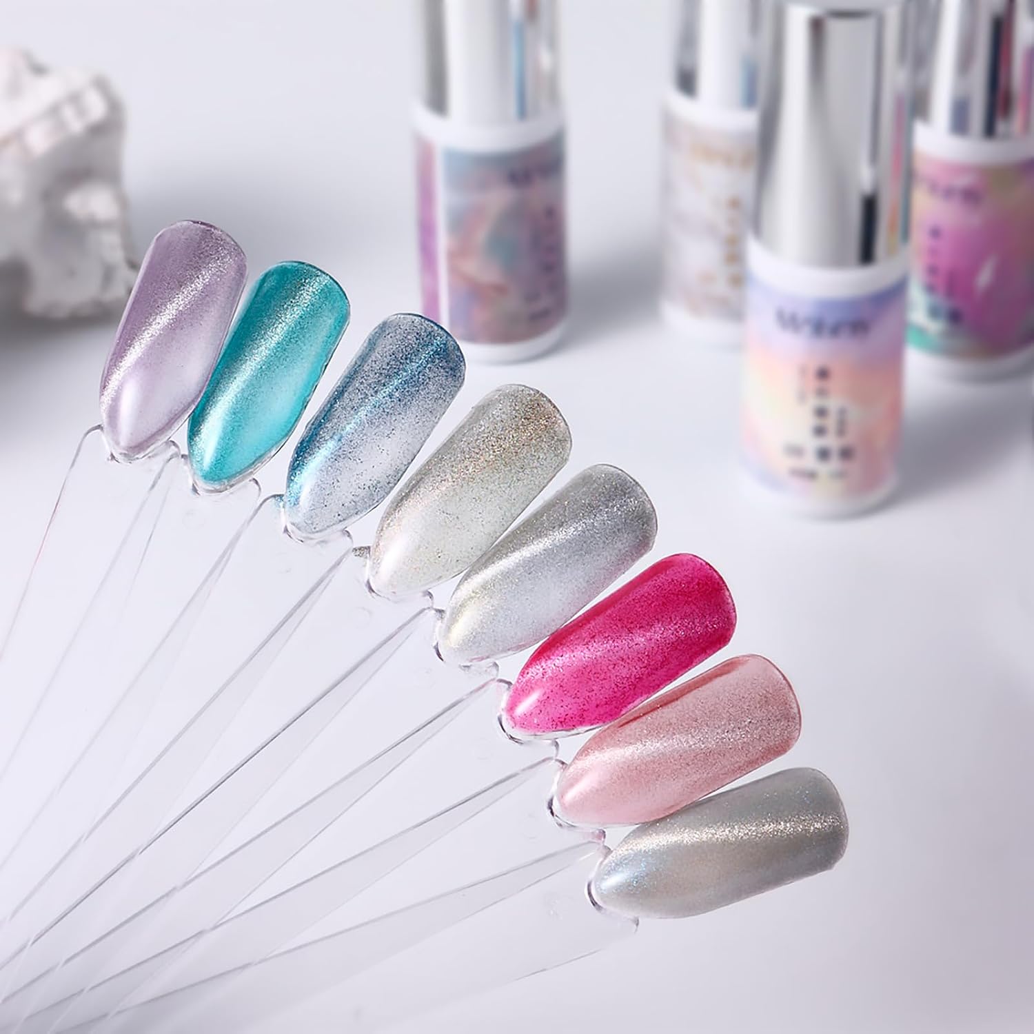 Thumbnail 5 de Set de 150 nuanciers d’ongles (vernis semi-permanent) avec numéros 1 à 180 et autocollants