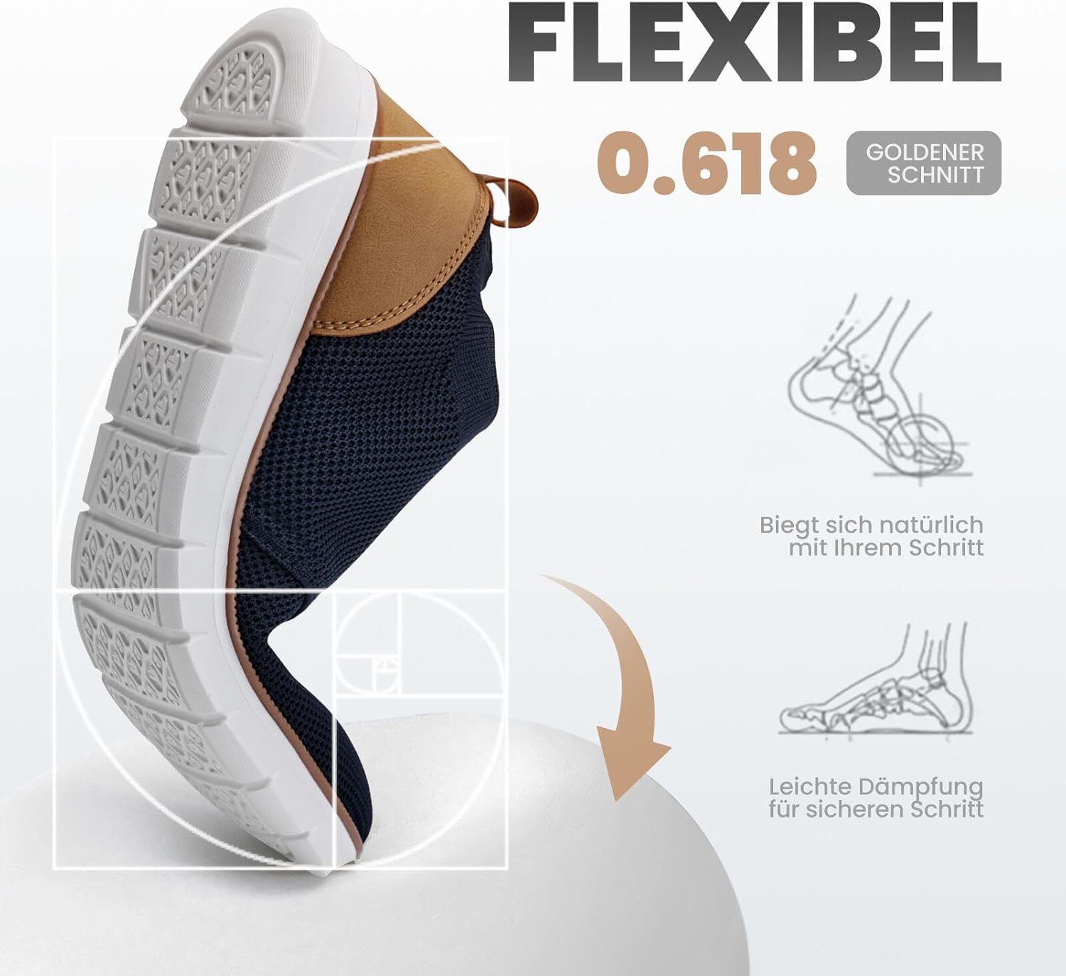 Detalle de LEZTA Herren Anzugschuhe & Sneaker-Oxfords: atmungsaktive Mesh-Schuhe für Büro, Alltag und Walkings