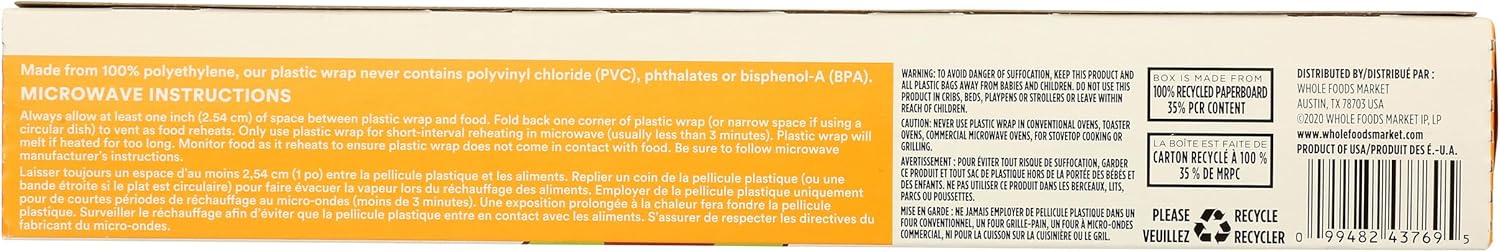Detalle 2 de 365 by Whole Foods Market Plastic Wrap, 200 Sq Ft