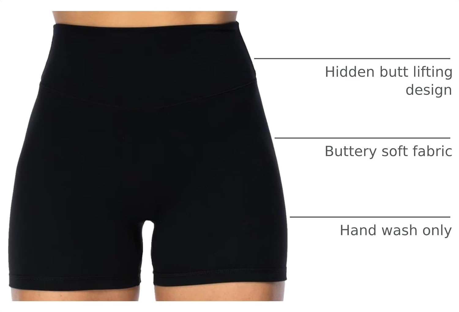 Thumbnail 3 de Sunzel Women’s Invisible Butt Scrunch Shorts (High-Waisted Biker Shorts with Tummy Control)