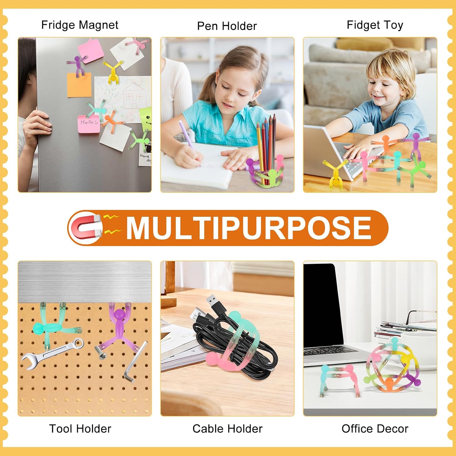 Detalle de laleay CTR2 Magnetic People Fidget Toys, 6-Piece Set for Travel and Desk Play