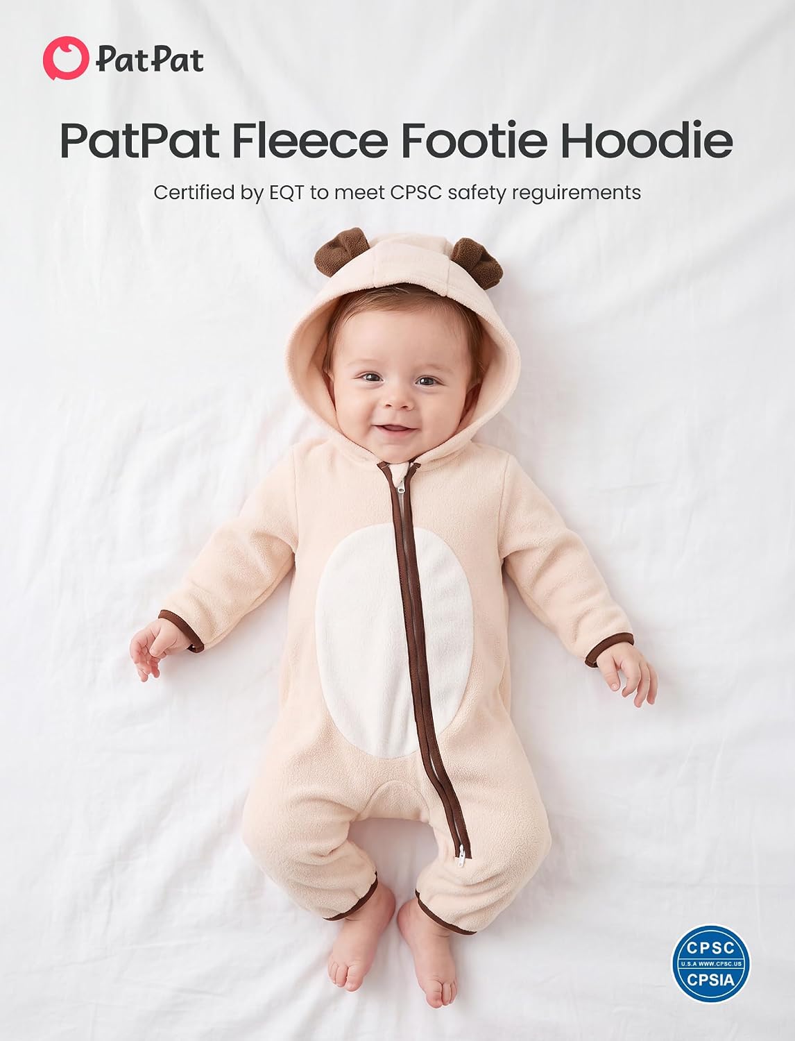 Detalle de PATPAT Baby Fleece Footie