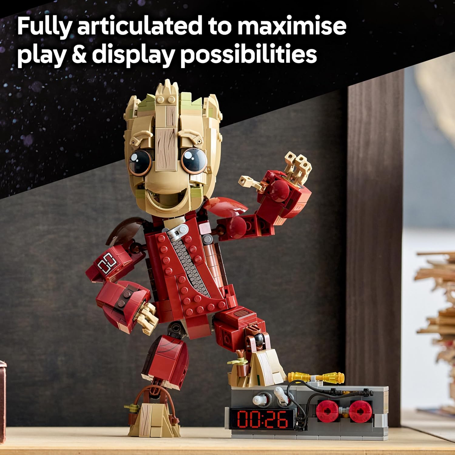 Thumbnail 1 de LEGO Marvel Ravager Jumpsuit Groot Figure 76341 – Collectible Toy for 10+ Years