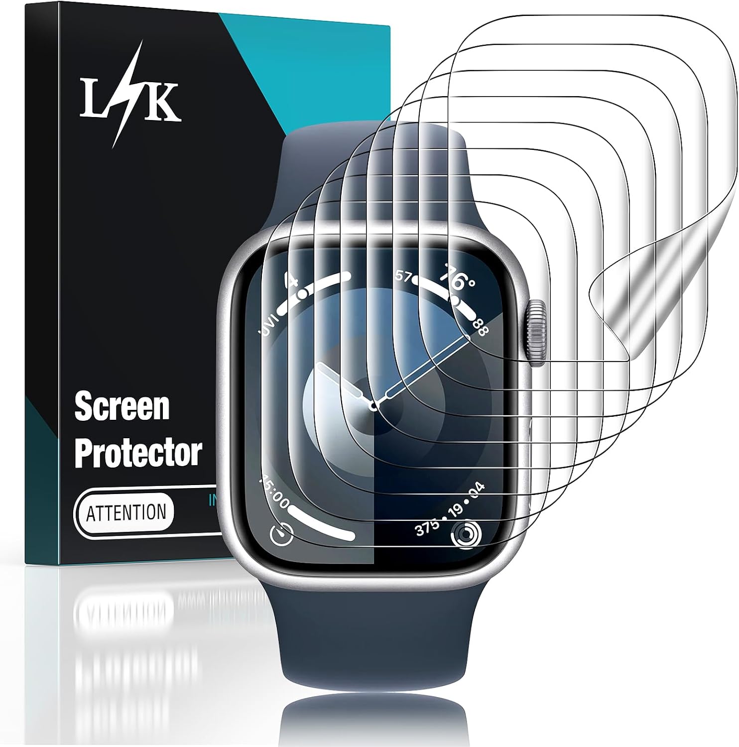 Thumbnail 6 de L K Apple Watch Schutzfolie 46 mm 8er Set