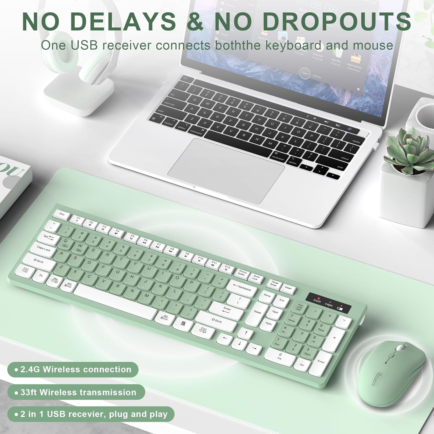 Detalle 2 de Wireless Keyboard and Mouse Combo 1600 DPI
