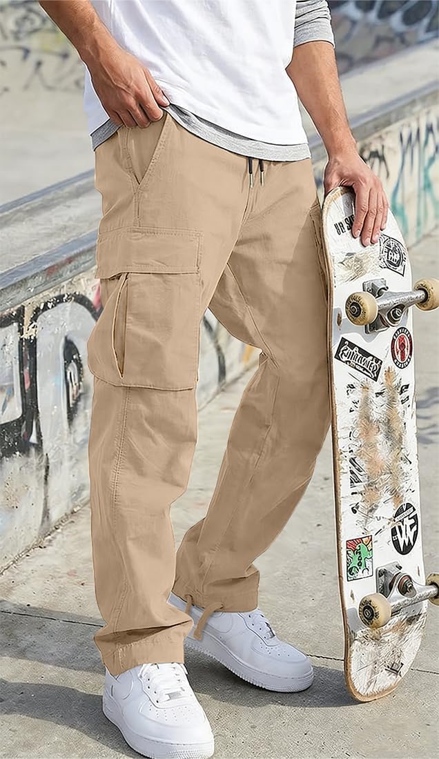 Thumbnail 2 de HUNGSON Mens Cargo Pants 6 pockets