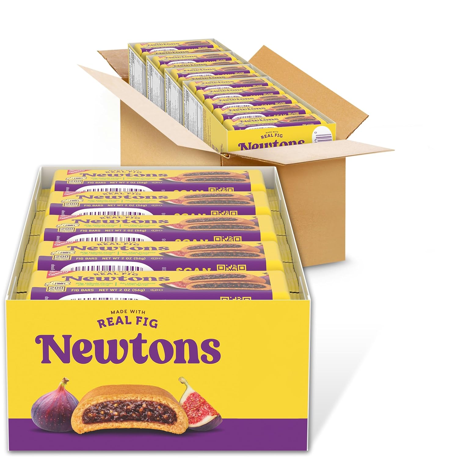 Detalle de NEWTONS Soft Baked Real Fruit Fig Bars, 40 Individually Wrapped Snack Packs