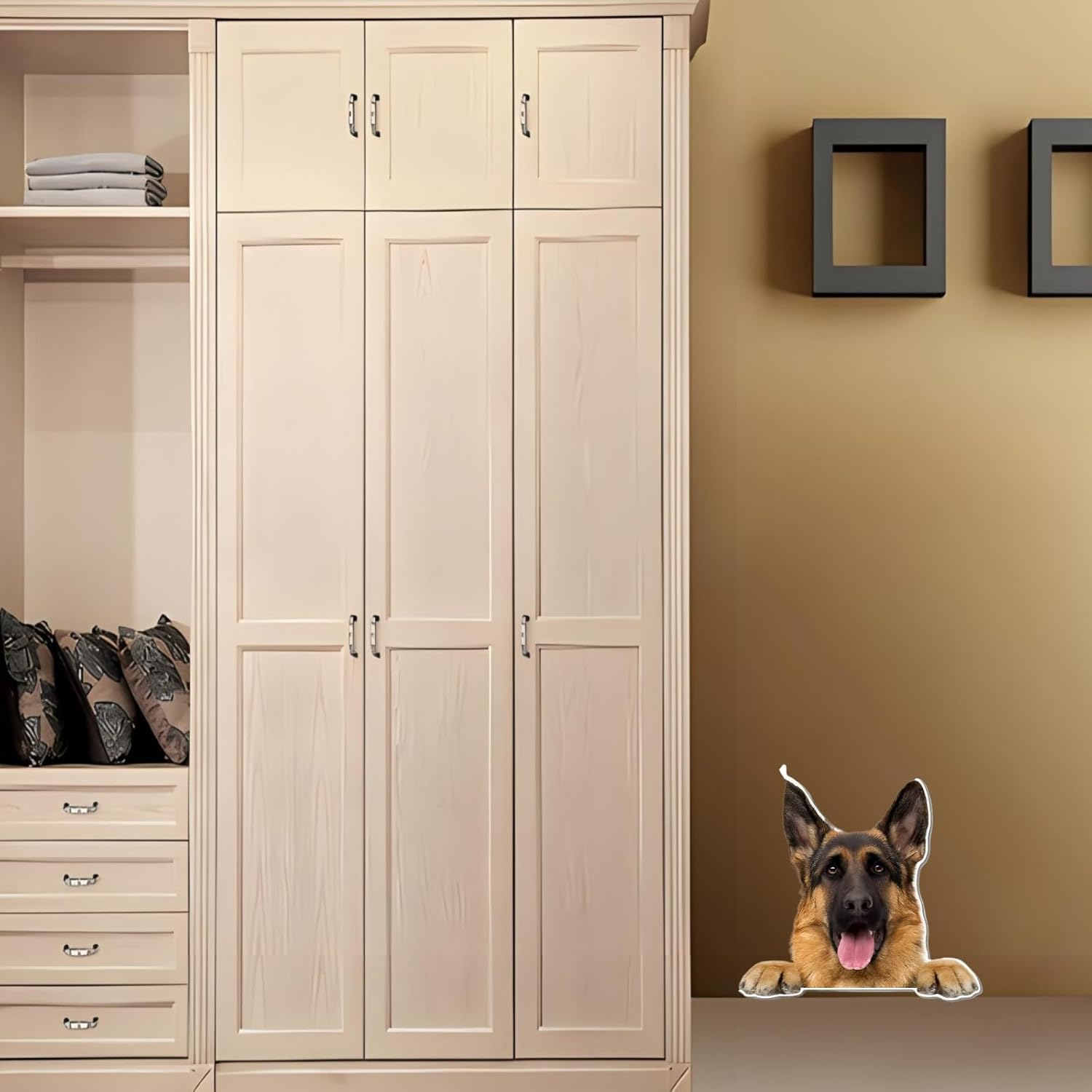 Detalle 2 de Autoaufkleber Belgische Malinois – 15 cm, reflektierendes 3D-Tiermotiv, wasserdicht