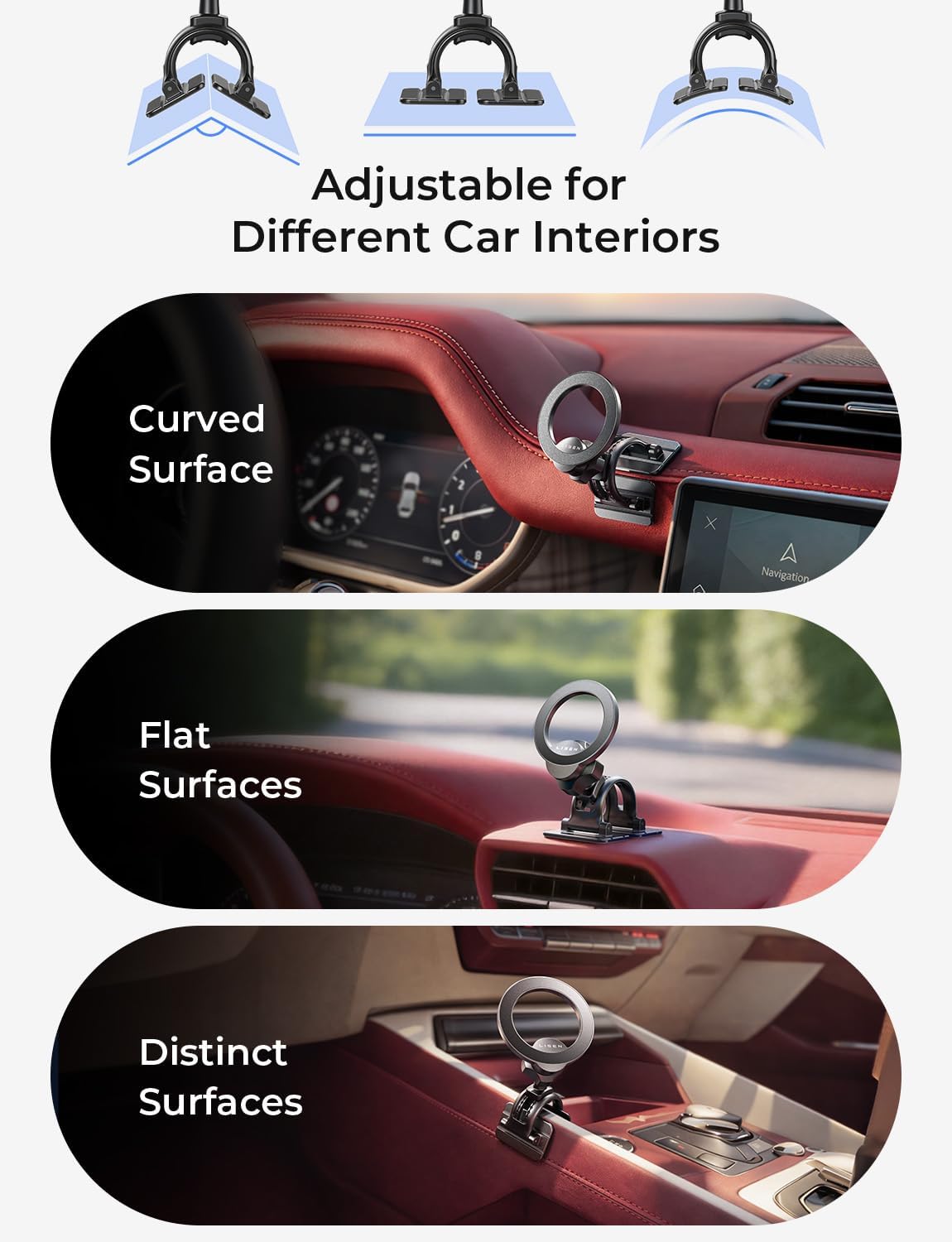 Detalle 1 de LISEN MagSafe Car Mount 2026 for iPhone