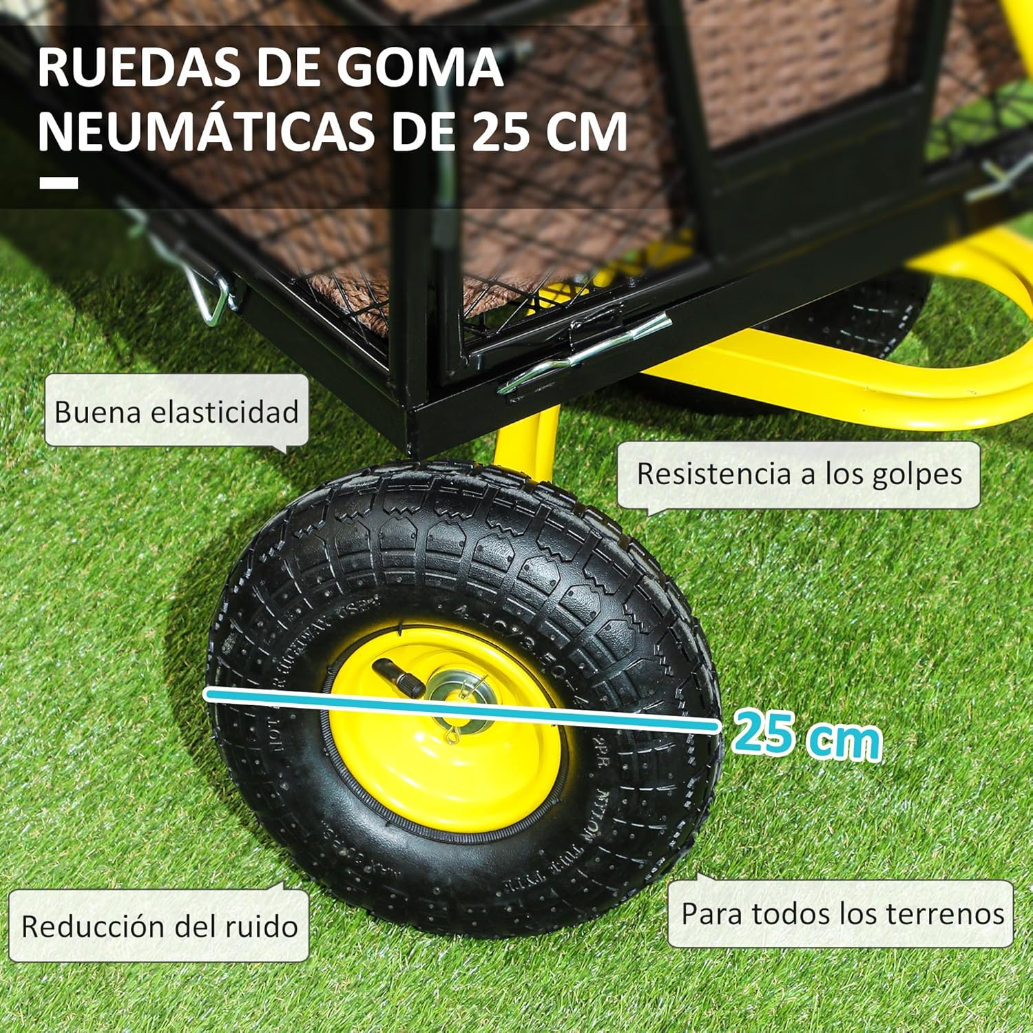 Thumbnail 2 de Outsunny Carro de Jardín basculante 200 kg