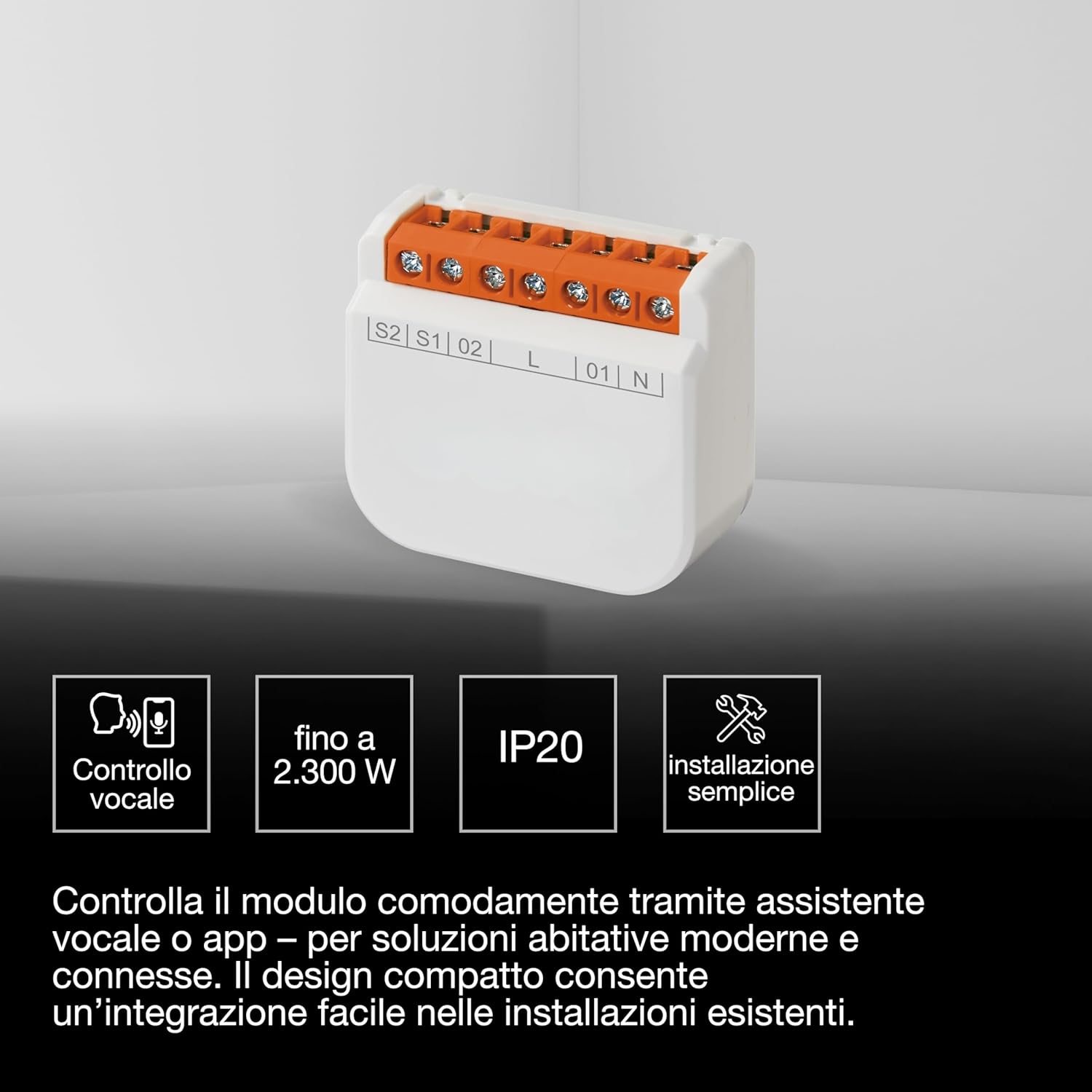 Thumbnail 2 de OSRAM SMART+ WiFi Modulo di commutazione 2 canali da 10A con contatore energia, compatibile Alexa, bianco
