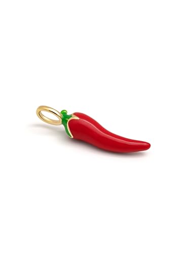 Thumbnail 2 de SINGULARU Charm Chili Pepper: Colgante latón bañado en oro 18kt con esmalte, cierre asa