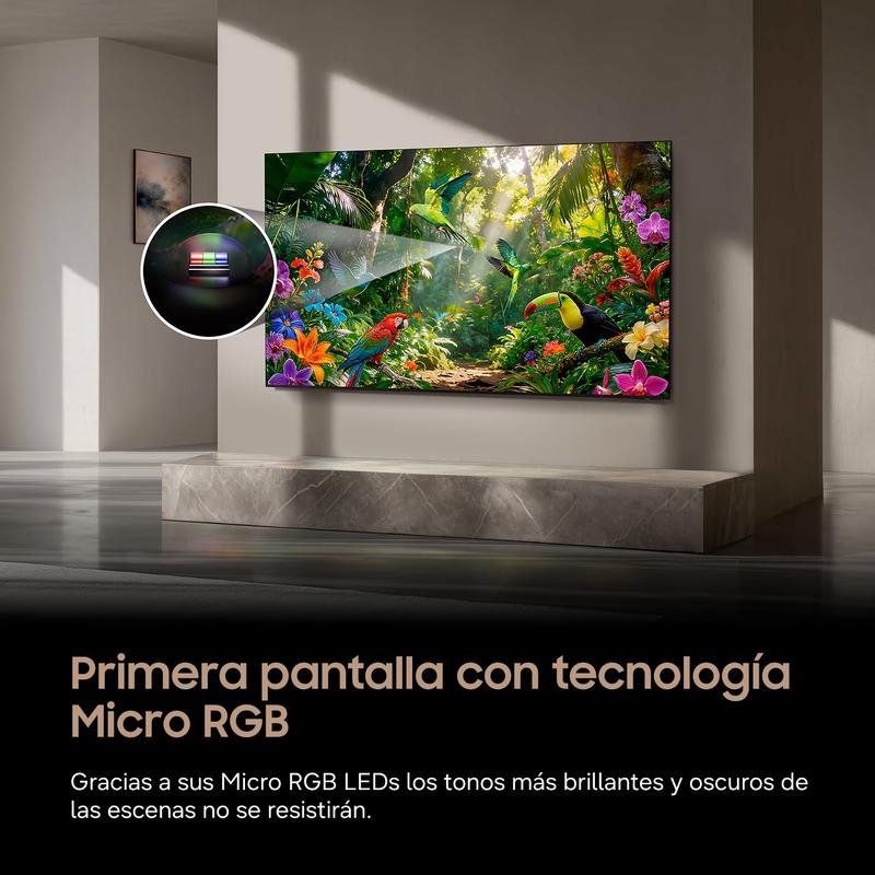 Detalle 2 de Samsung Micro RGB R85H 55" 4K 144 Hz: gaming de alto rendimiento y cine en casa con HDR10+ y Dolby Atmos