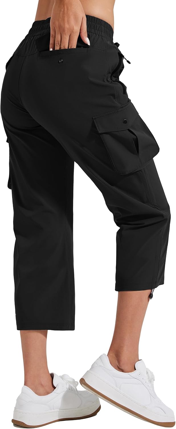 Detalle de Pioneer Camp Caprihose Damen 3/4 Sommerhose – Leicht, bequem und praktisch