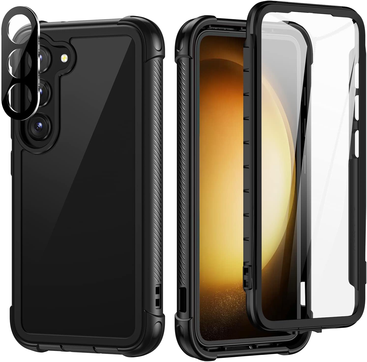 Detalle de Seacosmo Coque pour Samsung Galaxy S23 – Protection intégrale et vidéo‑étui noir