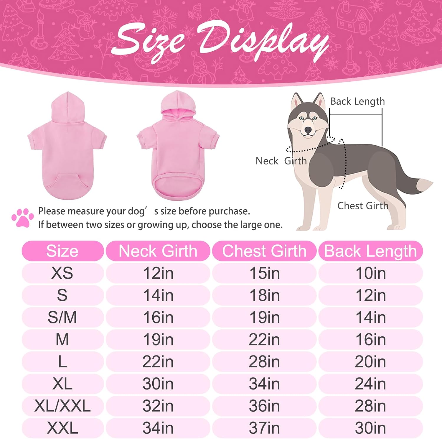 Detalle de KOOLTAIL Basic Dog Hoodie: Soft, Warm and Practical Winter Coat for Small to Large Dogs