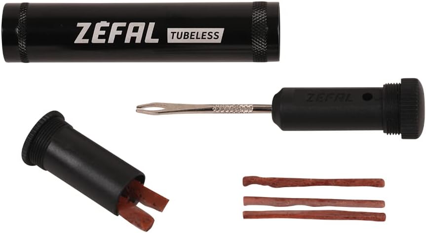 ZEFAL Tubeless Repair Kit – Kit de réparation tubeless pour vélo et VTT (Noir, taille universelle)