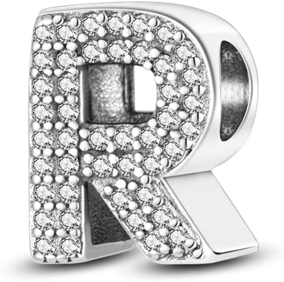 Thumbnail 6 de QIKAOLA S925 Sterling Silber A-Z Alphabet Charms – Buchstabenanhänger für Pandora- bzw. europäische Armbänder