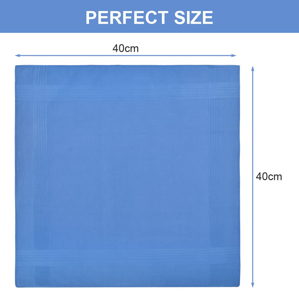 Thumbnail 1 de Aomig Stoff-Taschentücher für Herren (12er-Pack) aus Baumwolle, 40 x 40 cm – klassische Handkerchiefs
