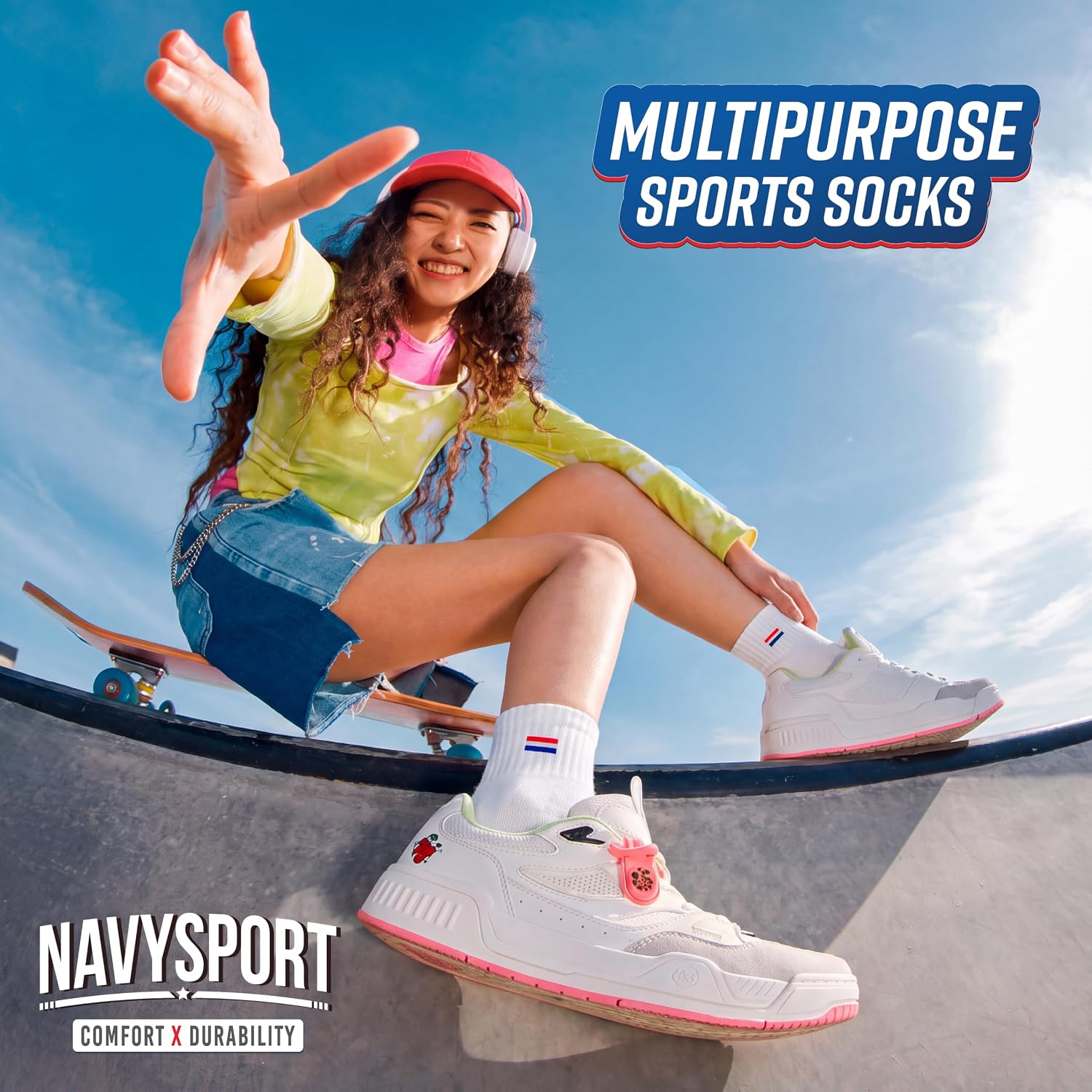 Thumbnail 6 de NAVYSPORT sportsokken voor heren, kwartlang katoen-elastaan, 6 paar