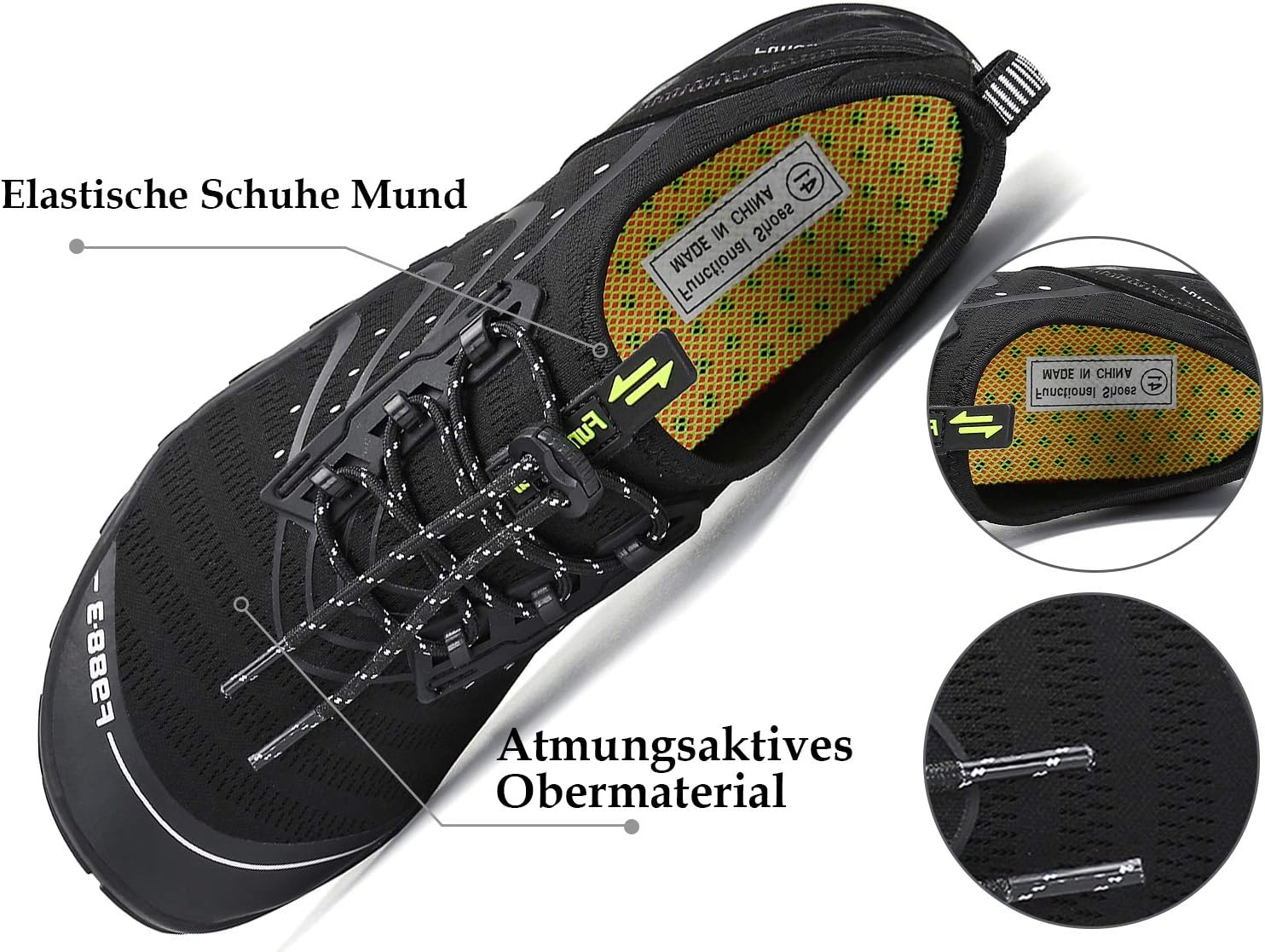 Thumbnail 3 de Saguaro Chaussures Aquatiques Homme/Femme Antidérapantes, Séchage Rapide, 7/9 Trous de Drainage – GR.35-48