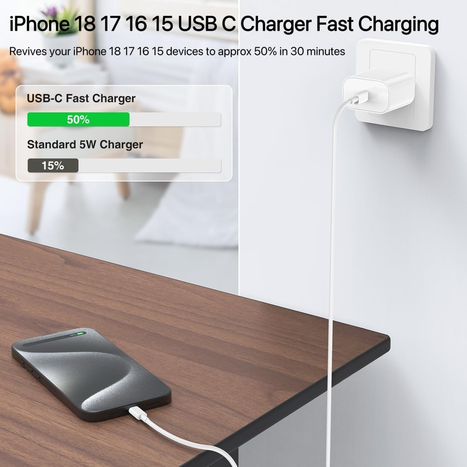 Detalle 2 de iPhone 17 Charger 20W USB C