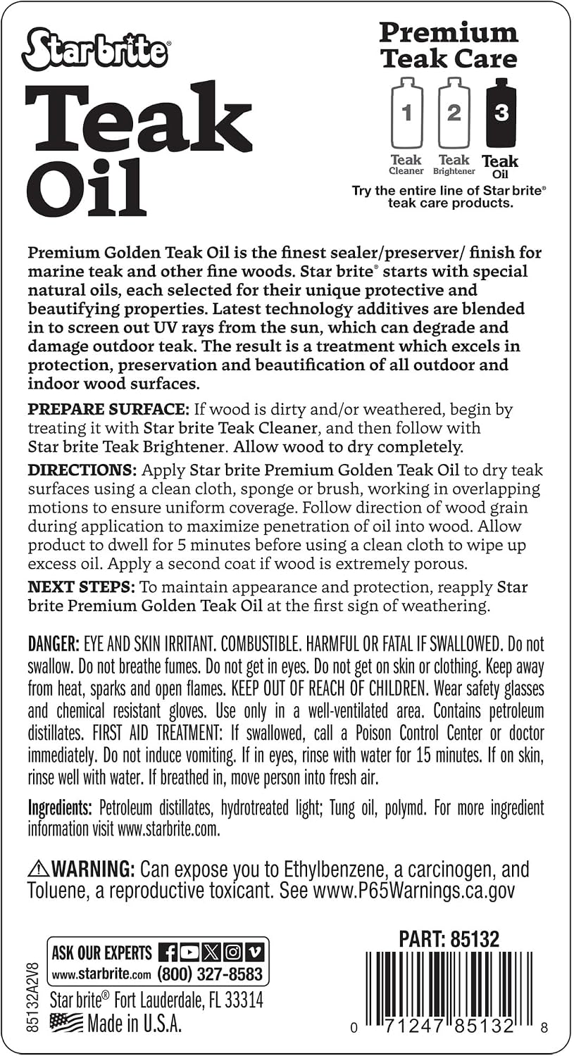 Detalle 2 de Star brite teak oil 32 oz