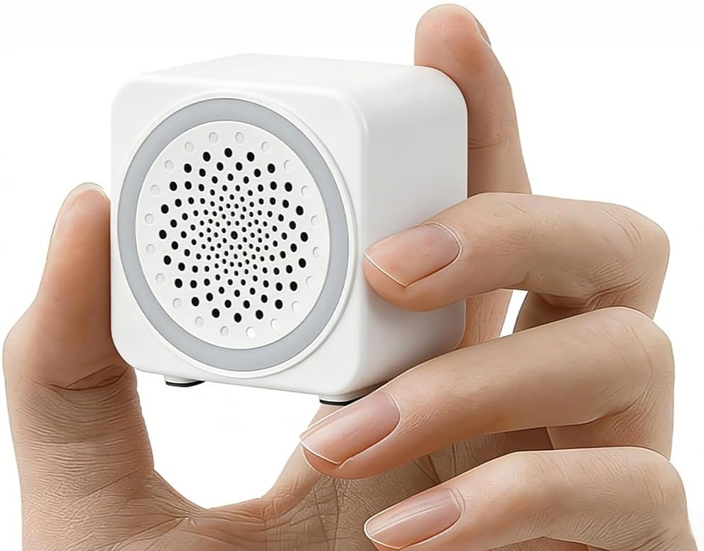 Alaoo Mini Macchina Rumore Bianco con 26 suoni, luce notturna 7 colori e timer (ricarica USB-C)
