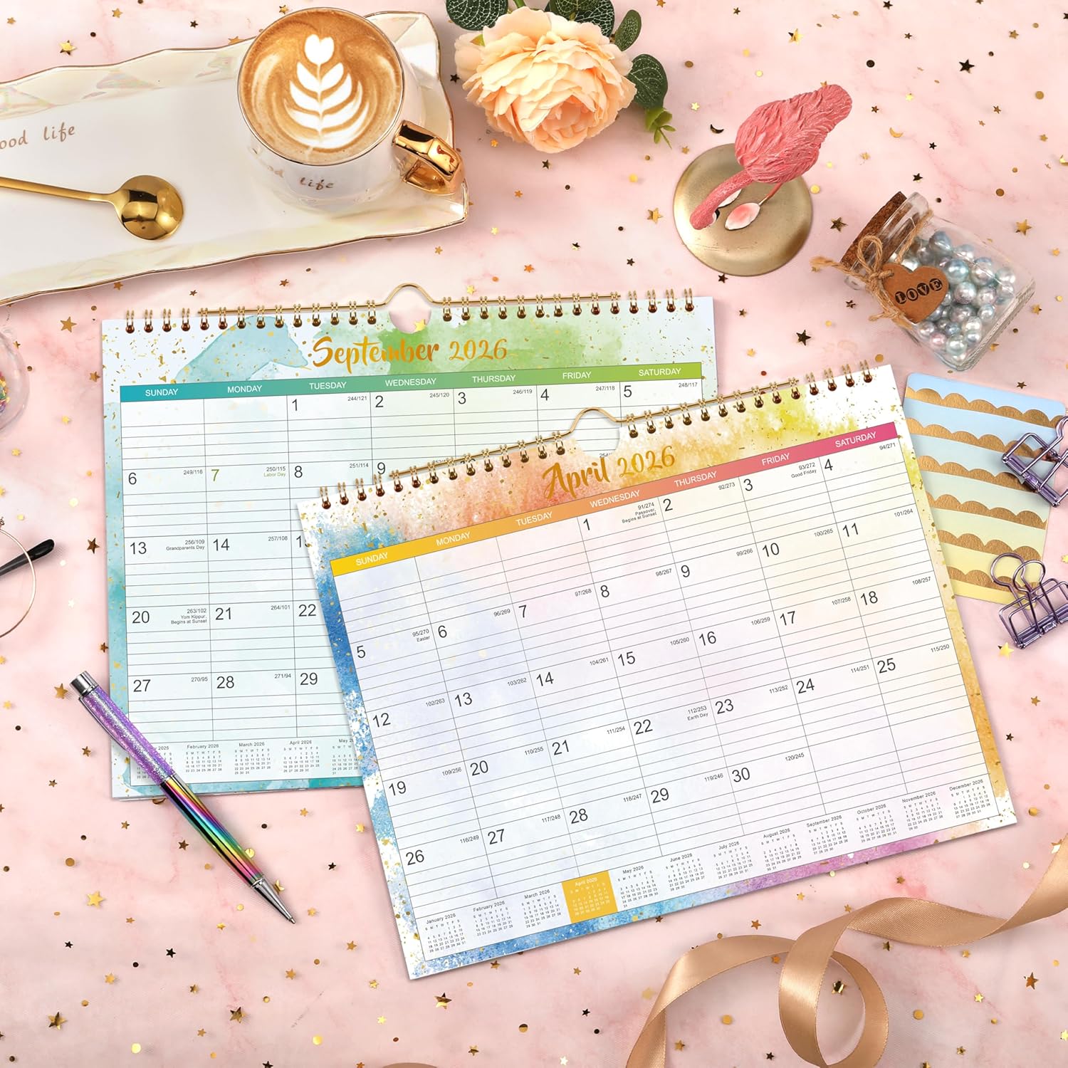 Thumbnail 1 de Waterink 2026 Wall Calendar 11" x 8.5" 📅