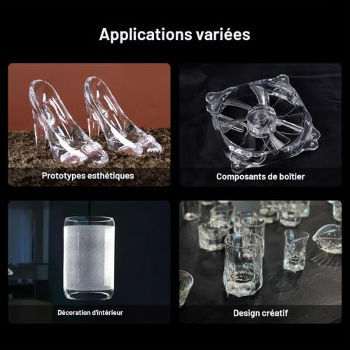 Thumbnail 7 de NextShapes Clear Pro: résine d’imprimante 3D ultra transparente 405 nm (500 g)
