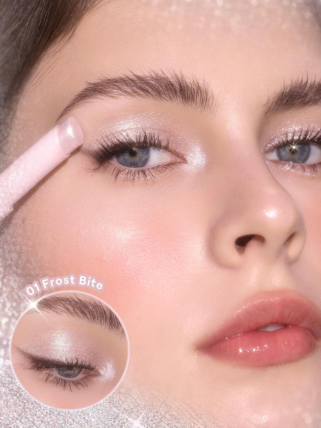 Detalle 2 de SHEGLAM sb251126848188144644 Crystal Jelly Glaze Stick, 01 Frost Bite